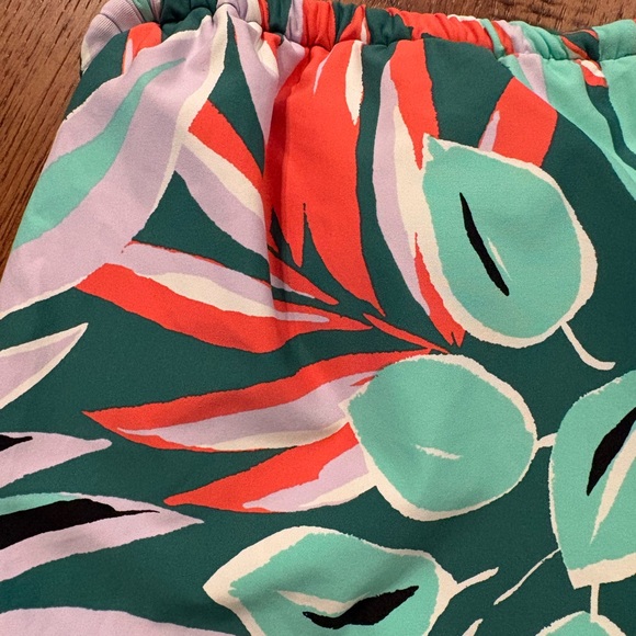 Anne Cole Tropical Blousen One-Piece Swimsuit - Palm Print Size 12 - Picture 7 of 9